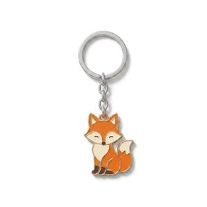Porte-clés animé personnalisé en forme de renard animal de la forêt, broche mignonne pour enfants, accessoires pour sac à dos et uniforme - Product Image 2