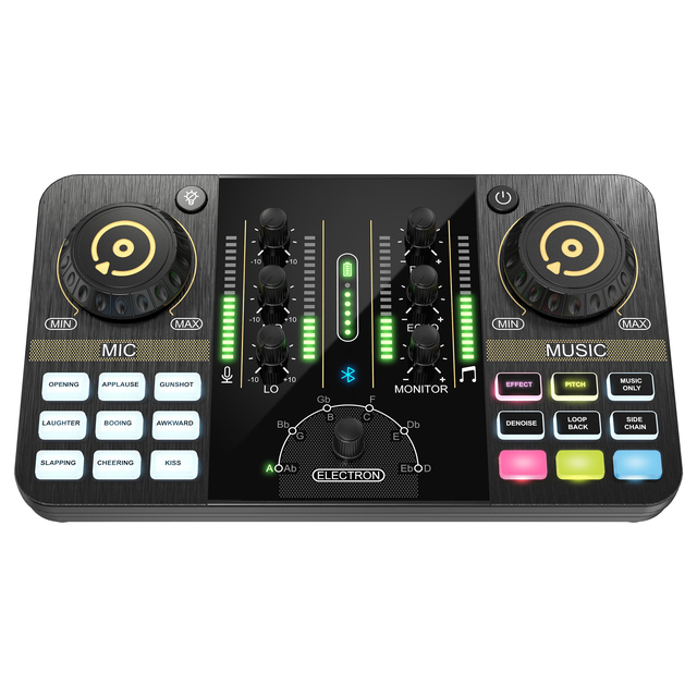 Hot Sales DJ Mixer ZS11U Audio Interface Voice Changer Professional Soundcards Sound Card for Streaming