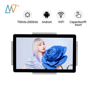 1000 nits 15 inch lcd wifi monitor android open frame touch screen tv with android