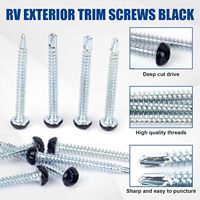 Vis à tête carrée 8X1 RV pour terrasse de remorque Vis à tête cylindrique RV noires