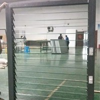 Fenêtre à persiennes en verre, persienne en verre à cadre en aluminium réglable pour façade de bâtiment et ventilation