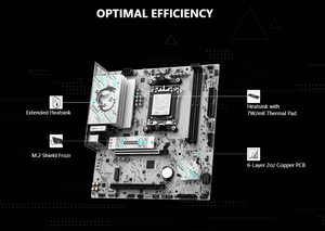 Carte mère B840M GAMING WIFI6E AM5 MATX, prise en charge DDR5, processeurs séries 7000, 8000, 9000, MSI B840M - Product Image 6