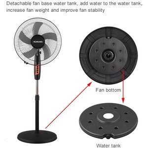 <span class=keywords><strong>Ventilateur</strong></span> sur pied en plastique de 16 pouces, boîtier antichoc, base antidérapante robuste, oscillation à 3 vitesses, <span class=keywords><strong>silencieux</strong></span> (<36 dB) <span class=keywords><strong>pour</strong></span> la maison, le salon, la <span class=keywords><strong>chambre</strong></span> à coucher - Product Image 6