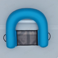 Fauteuil gonflable en U léger, multicolore, pliable en format compact, idéal pour les fêtes aquatiques sur les bancs de sable de la rivière