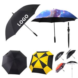 Golf-style Folding Automatic Waterproof Wind-Resistant <b>Large</b> Size Reinforced Straight Handle EVA Material Silk <b>Umbrella</b> - Product Image 3