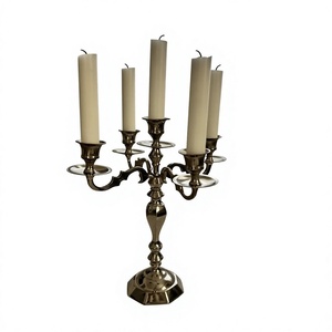 Metal Crafts 5 Arms Luxury <b>Candelabra</b> Wedding Decor Table Accessories Decorative Candle Stand For Home Modern Design - Product Image 1