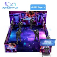 Parque temático Vr 9D Vr Simulador Mini Arena Vr Realidad virtual Roaming gratuito Arcade Arena 4 6 8 jugadores con modos Pvp y Pve