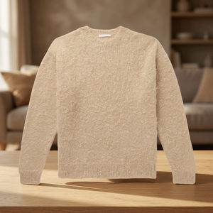 PRIMEAGE INDUSTRIES 2025 Nuevo Suéter de Punto de Mohair Personalizado para Hombre de Alta Calidad, Diseño Vintage con Estampado de Leopardo, Transpirable para Otoño - Product Image 3