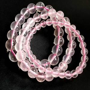 <span class=keywords><strong>Bracciale</strong></span> in Cristallo con Perle <span class=keywords><strong>di</strong></span> Pietra Naturale <span class=keywords><strong>Quarzo</strong></span> <span class=keywords><strong>Rosa</strong></span> 6mm 8mm 10mm <span class=keywords><strong>Rosa</strong></span> Energia Curativa Amore Personalizzato Unisex - Product Image 2