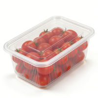 Boîtes à emporter en plastique transparent recyclables de qualité alimentaire sans BPA, avec couvercle à fermeture sécurisée, pour gâteaux, bonbons, noix, mousse
