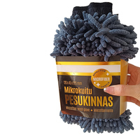 Manoplas de secado rápido para lavado de coches Esun, microfibra superabsorbente para lavado de coches y detalles de color gris