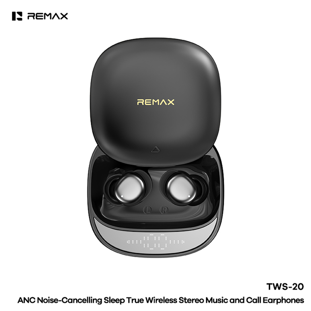 REMAX ANC Sleep Earbuds Active Noise Cancelling 6H Play 400mAh Case BT 6.0 Side-Sleep Comfort APP Control Earphones