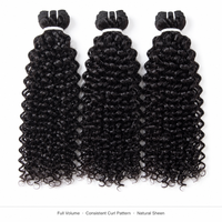 Extensions de cheveux humains brésiliens 12A Water Wave, 100% vierges non traités, tissage de cheveux naturels noirs