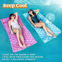 Pack Tapis de Piscine Gonflable Matelas de Piscine Flotteur Salon Avec Appui-Tête pour Lazy River Pool ou Summer Beach