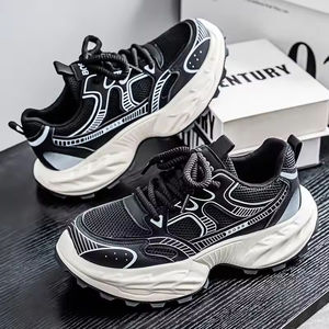 Zapatos de Hombre Otoño Invierno, Zapatillas de Piel Sintética, Ligeras, Transpirables, con Cordones, Forro de Malla, Suela Suave y Cómoda, Casuales - Product Image 3