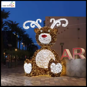 Décoration de festival en plein air, motif ours lumineux LED, décoration extérieure pour la Saint-Valentin - Product Image 1