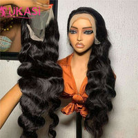 Pelucas de Cabello Humano Virgen Brasileño de 30 Pulgadas, Ondulado, con Encaje Frontal HD 13x4, Pelucas de Cabello Humano de Grado 12A sin Pegamento
