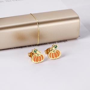 Ason - Pendientes de Moda con Forma de Calabaza, Chapados en Oro de 18K, Joyería Personalizada - Product Image 3
