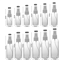 Flacon pulvérisateur en plastique transparent blanc ambré vide à fine brume PET 30ml 50ml 100ml 120ml 150ml 200ml 250ml 500ml pour emballage cosmétique