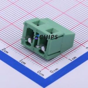 DB128V-7.5-2P-GN-S Screw Terminal Block Through hole Component (THT),P=7.5mm Connector 1x2P 7.5mm Green Through Hole - Product Image 1
