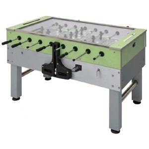 Table de football de table 72 pouces à monnayeur, autoportante, verte et grise - Product Image 1