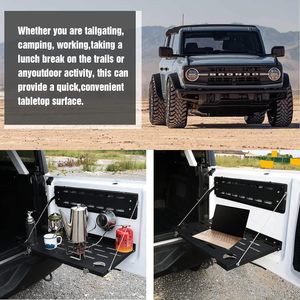 Estante de puerta trasera de una sola capa para <span class=keywords><strong>Ford</strong></span> <span class=keywords><strong>Bronco</strong></span> 2021 2025-<span class=keywords><strong>2</strong></span>/4 estante de carga plegable trasero de puerta - Product Image 6
