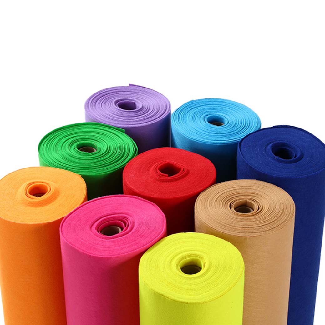 Hot Sale Chinese 1mm/2mm/3mm Polyester Felt Factory Wholesale 100% Excellent Pet Nonwoven Needle Punched Felt Non Woven