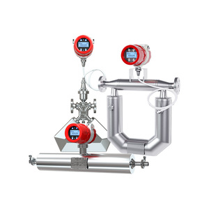 เครื่องวัดอัตราการไหลของมวล Asmik Coriolis รุ่น 304 316 พร้อมหน้าแปลนสแตนเลสสำหรับเชื่อมต่อ ใช้กับน้ำมัน ก๊าซ และของเหลวที่มีความแม่นยำสูง - Product Image 1