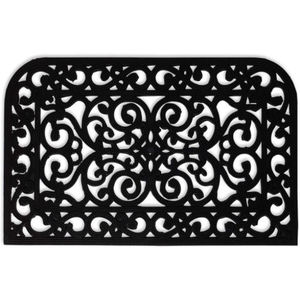 Tapis de sol Monarch, design rectangulaire, fabriqué à la machine, antidérapant, lavable, durable, écologique, pour l'extérieur, la maison, le bureau, en caoutchouc, motif floral - Product Image 2