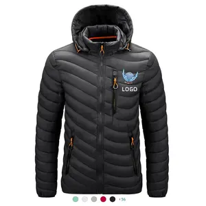 Custom Winter Outdoor Sport Winddicht Waterdicht Warme Gewatteerde Katoenen Fleece Gewatteerde Mens Down Puffer Jas