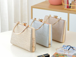 Thiết kế thời trang handmade New Evening Bag Shining PU ly hợp với kim loại xử lý cho đám cưới/tiệc/Đảng/prom không gian lớn Túi xách - Product Image 4
