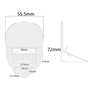 Wholesale Chrome Bridge <strong>Mandolin</strong> <strong>Tailpiece</strong> With 3pcs Screws for <strong>Mandolin</strong> Replacement - Product Image 3