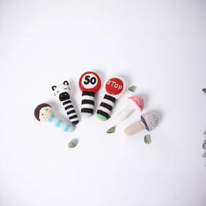 Crochet à main coton bio hochet jouet cloche musicale nouveau-né <span class=keywords><strong>Photo</strong></span> accessoire cadeau - Product Image 2