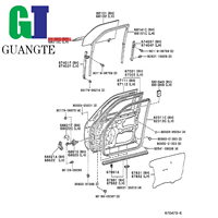 Joint d'étanchéité extérieur de vitre de porte noir pour 4Runner 1995-2002 68161-35010 68162-35010 68163-35010 68164-35010, garniture de moulure de fenêtre