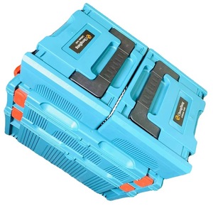 Stack-up Composable Toolbox for Power Tools Combined Laminated Tool Box <b>Hand</b> Tool Storage Box Set Blow <b>Mold</b> Case Plastic Blue - Product Image 2