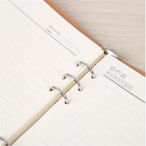 Carnet à anneaux en cuir avec <span class=keywords><strong>porte</strong></span>-stylo, couverture rigide reliée, format A5, avec boucle - Product Image 6