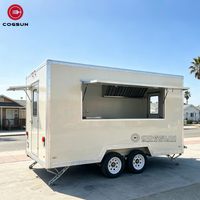 Cogsun Camions de restauration rapide très demandés, chariots de vente mobiles, fourgons alimentaires, remorques de cuisine de rue avec fenêtre personnalisée