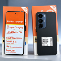 Téléphones mobiles Spark 40 Pro Plus originaux et authentiques à bas prix, Android 15, téléphone portable