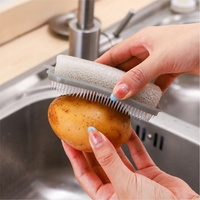 Flexibele plastic borstel voor het reinigen van fruit en groenten |   Multifunctionele keukenschwamm, makkelijk schoon te maken & duurzaam