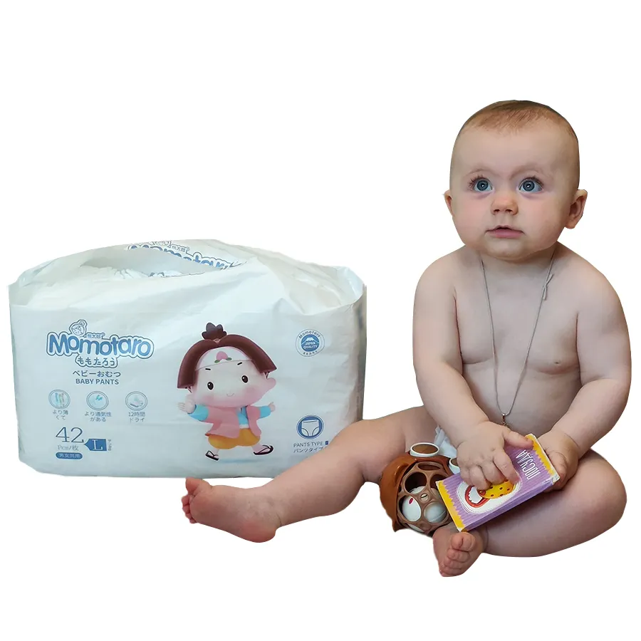 Momotaro Distributor produk laris popok bayi sekali pakai celana popok bayi super lembut berpori popok tarik bayi