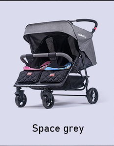 <span class=keywords><strong>Poussette</strong></span> double légère pour jumeaux, <span class=keywords><strong>pliable</strong></span>, portable, cadre en acier, ceinture de sécurité à cinq points, deux sièges - Product Image 6