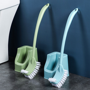 ชุดแปรงขัดห้องน้ำพร้อมที่วาง ด้ามยาว ขนแปรงนุ่ม รูปทรงสี่เหลี่ยม ดีไซน์ทันสมัย อุปกรณ์ทำความสะอาดห้องน้ำ - Product Image 1