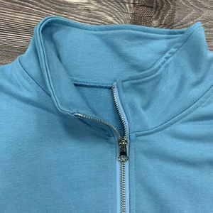 Sudadera holgada de felpa francesa 380 GSM con estampado en relieve personalizado de alta calidad, jersey con cremallera de cuarto de cuello levantado para hombre - Product Image 5