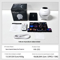 Projecteur d'étoiles capsule spatiale personnalisé, veilleuse LED HD avec télécommande, alimentation par piles ou secteur, lampe à bruit blanc moderne pour chambre à coucher