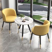 Meubles de salon d'hôtel modernes, bureau de conférence, prix de gros, petite table ronde à manger et chaises à vendre avec 2 chaises