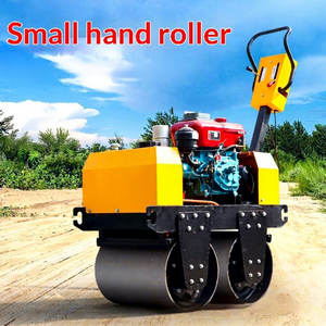 Rouleau compresseur routier portatif à double roue en acier avec moteur Changchai 1-3-6 et compresseur à vibrations - Product Image 1