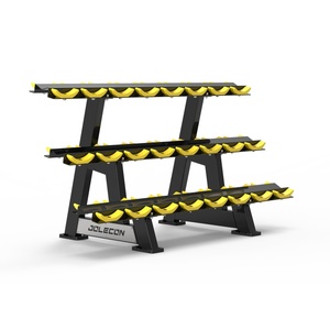 Jolecon Modern Metal Dumbbells Set <strong>Rack</strong> 3 Tier Non Foldable Strong <strong>Steady</strong> <strong>Rack</strong> with 12-Pair Storage Capacity Fast Assembly - Product Image 5