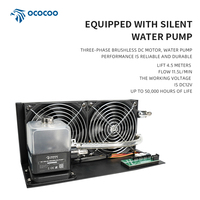 Kit de refroidissement liquide OCOCOO 240 mm à double ventilateur avec réservoir transparent, pompe intégrée, stable, ultra silencieux, équipement PC de laboratoire