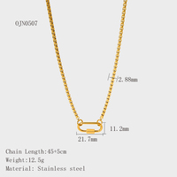 Spot en acier inoxydable bricolage pendentif Base ovale vis boucle boîte chaîne cochon nez croix Fine chaîne cubaine plaque 18K collier en or