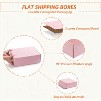 Boîte d'expédition pliable en carton ondulé avec fermeture à languette, personnalisable par gaufrage, pour emballage cadeau d'entreprise et souvenir